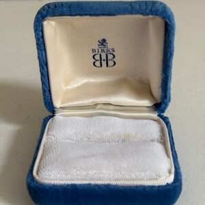 Birks Blue Velvet Ring Box